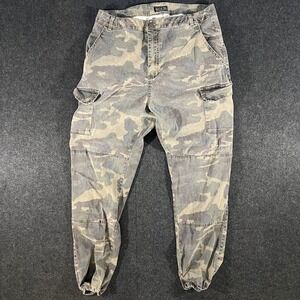 American Bazi Camo Cargo Joggers Womens 2X Green Camouflage Utility Streetwear